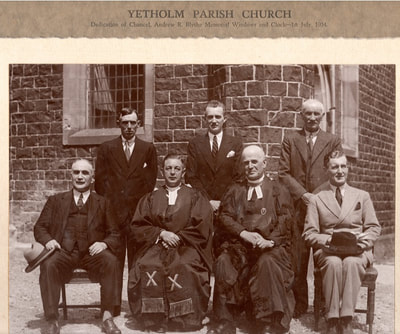 Dedication of Yetholm Church windows 1934.