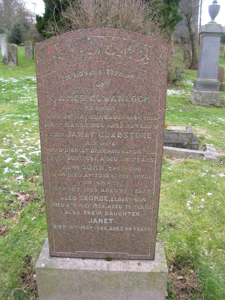 Gowanlock gravestone, Kirk Yetholm