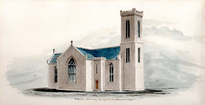 Kirk Yetholm architects watercolour 1830s