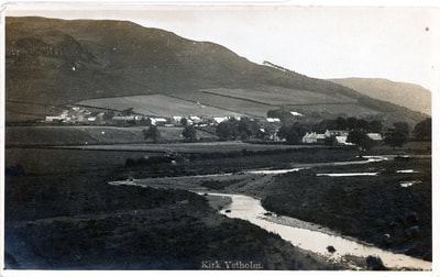 Kirk Yethol with Bowmont Water c1920.